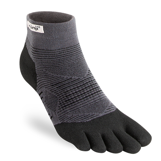 Injinji toe socks Run Lightweight Mini-Crew grey front